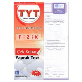 YKS TYT Fizik Çek Kopar Yaprak Test Bulut Yayınları