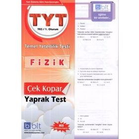 YKS TYT Fizik Çek Kopar Yaprak Test Bulut Yayınları