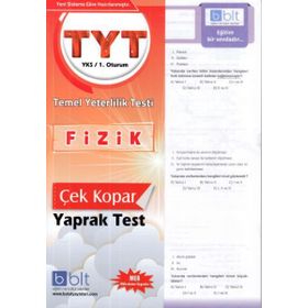 YKS TYT Fizik Çek Kopar Yaprak Test Bulut Yayınları