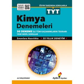 YKS TYT Kimya Denemeleri Aydın Yayınları
