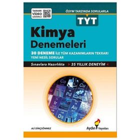 YKS TYT Kimya Denemeleri Aydın Yayınları