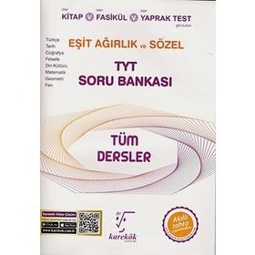 YKS TYT Tüm Dersler Eşit Ağırlık ve Sözel Soru Bankası Karekök Yayınları