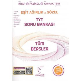 YKS TYT Tüm Dersler Eşit Ağırlık ve Sözel Soru Bankası Karekök Yayınları