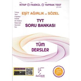 YKS TYT Tüm Dersler Eşit Ağırlık ve Sözel Soru Bankası Karekök Yayınları