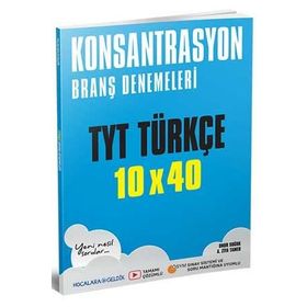 YKS TYT Türkçe 10x40 Deneme Konsantrasyon Branş Denemeleri-Hocalara Geldik Yayınları