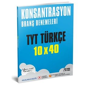 YKS TYT Türkçe 10x40 Deneme Konsantrasyon Branş Denemeleri-Hocalara Geldik Yayınları