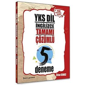 YKSDİL İngilizce Tamamı Çözümlü 5 Deneme Tercih Akademi Yayınları