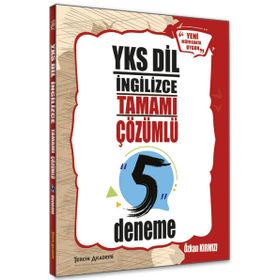 YKSDİL İngilizce Tamamı Çözümlü 5 Deneme Tercih Akademi Yayınları
