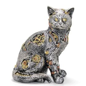 Ynt İthalat ALK2454 Steampunk Polyester Kedi Figürü