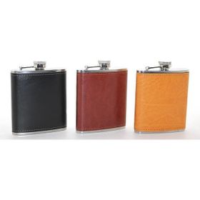 Ynt İthalat ALK2660 Paslanmaz Çelik 7 Oz Derili Tekli Matara