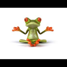 Yoga Yapan Kurbağa Oto Sticker