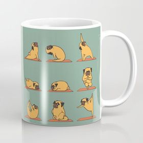 Yoga Yapan Pug Kupa Bardak