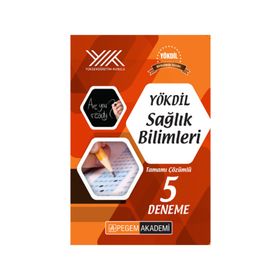 YÖKDİL Sağlık Bilimleri Tamamı Çözümlü 5 Deneme - Pegem Akademi Yayınları Komisyon