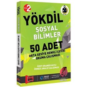 YÖKDİL Sosyal Bilimler 50 Adet Orta Seviye Renkli Çeviri Okuma Çalışması - Yargı Yayınları