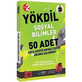 YÖKDİL Sosyal Bilimler 50 Adet Orta Seviye Renkli Çeviri Okuma Çalışması - Yargı Yayınları
