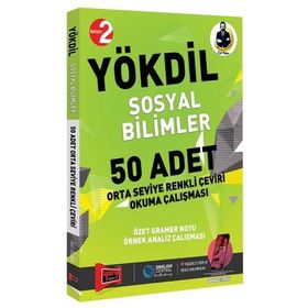 YÖKDİL Sosyal Bilimler 50 Adet Orta Seviye Renkli Çeviri Okuma Çalışması - Yargı Yayınları