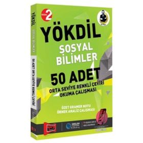 YÖKDİL Sosyal Bilimler 50 Adet Orta Seviye Renkli Çeviri Okuma Çalışması - Yargı Yayınları