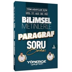 Yönerge 2023 KPSS TYT ALES DGS MSÜ Bilimsel Metinlerle Paragraf Soru Bankası