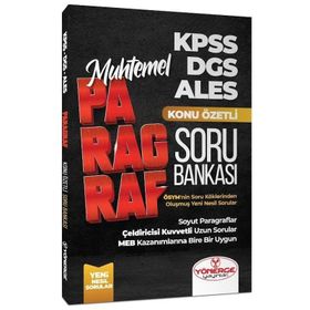 Yönerge KPSS DGS ALES Muhtemel Paragraf Konu Özetli Soru Bankası