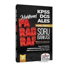 Yönerge KPSS DGS ALES Muhtemel Paragraf Konu Özetli Soru Bankası