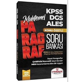 Yönerge Yayınları 2022 KPSS DGS ALES Muhtemel Paragraf Konu Özetli Soru Bankası