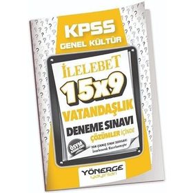 Yönerge Yayınları - 2023 KPSS Vatandaşlık İlelebet 15x9 Çözümlü Deneme