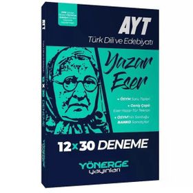 Yönerge Yayınları Ayt Türk Dili ve Edebiyatı Yazar Eser 12x30 Deneme