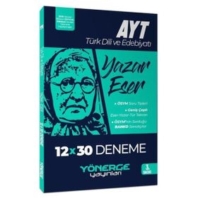 Yönerge Yayınları Ayt Türk Dili ve Edebiyatı Yazar Eser 12x30 Deneme
