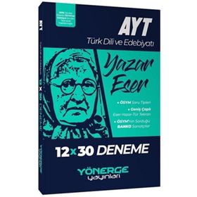 Yönerge Yayınları Ayt Türk Dili ve Edebiyatı Yazar Eser 12x30 Deneme