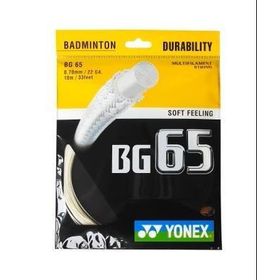 Yonex BG65 10 m Amber Beyazı Badminton Kordajı