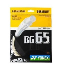 Yonex BG65 10 m Amber Beyazı Badminton Kordajı