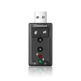 Yonextt Mini USB 2.0 3D Sanal 480 Mbps 7.1 Kanal Ses Kartı Adaptörü