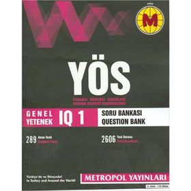 YÖS IQ Soru Bankası 1 - Metropol Yayınları Komisyon