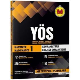 YÖS Matematik 1 Konu Anlatımlı Örnek Çözümlü Metropol Yayınları