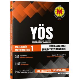 YÖS Matematik 1 Konu Anlatımlı Örnek Çözümlü Metropol Yayınları