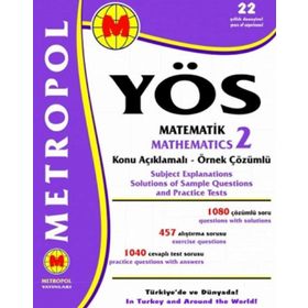 YÖS Matematik 2 Konu Açıklamalı Örnek Çözümlü - Metropol Yayınları Komisyon
