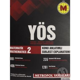 YÖS Matematik 2 Konu Açıklamalı Örnek Çözümlü - Metropol Yayınları Komisyon