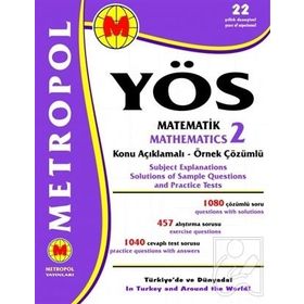 YÖS Matematik 2 Konu Açıklamalı Örnek Çözümlü - Metropol Yayınları Komisyon