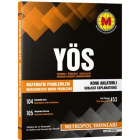 YÖS Matematik Problemleri Konu Anlatımlı Örnek Çözümlü - Metropol Yayınları