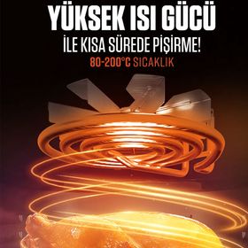 Youban Xiaomi Airfryer 3.5 lt Camlı Beyaz Fritöz