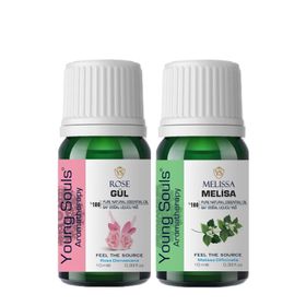 Young Souls 10 ml Aromaterapi Gül Uçucu Yağ + 10 ml Melisa Uçucu Yağ