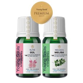 Young Souls 10 ml Aromaterapi Gül Uçucu Yağ + 10 ml Melisa Uçucu Yağ