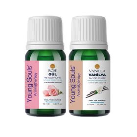 Young Souls 10 ml Aromaterapi Uçucu Gül Yağı + 10 ml Uçucu Vanilya Yağı