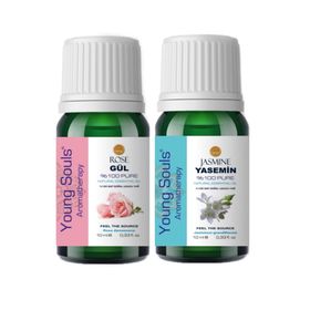 Young Souls 10 ml Aromaterapi Uçucu Gül Yağı + 10 ml Uçucu Yasemin Yağı