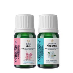 Young Souls 10 ml Aromaterapi Uçucu Gül Yağı + 10 ml Uçucu Yasemin Yağı