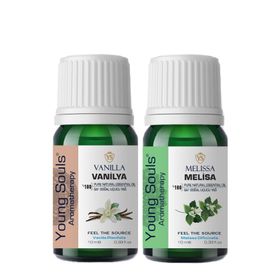 Young Souls 10 ml Aromaterapi Vanilya Uçucu Yağ + 10 ml Melisa Uçucu Yağ