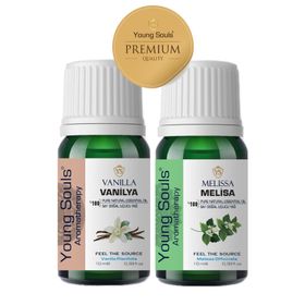 Young Souls 10 ml Aromaterapi Vanilya Uçucu Yağ + 10 ml Melisa Uçucu Yağ