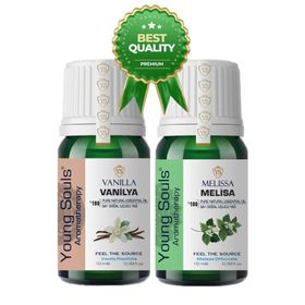 Young Souls 10 ml Aromaterapi Vanilya Uçucu Yağ + 10 ml Melisa Uçucu Yağ