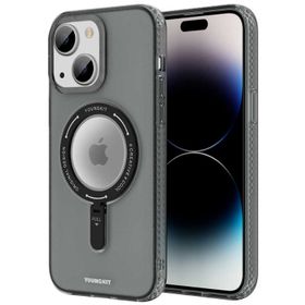 Youngkit Apple iPhone 14 Magsafe Şarj Özellikli Rock Serisi Kapak Siyah Kılıf