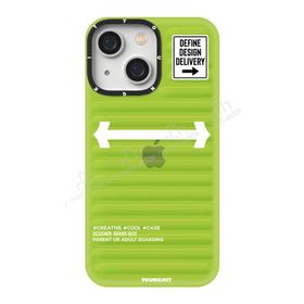 YoungKit Luggage FireFly iPhone 13 Yeşil Silikon Kılıf